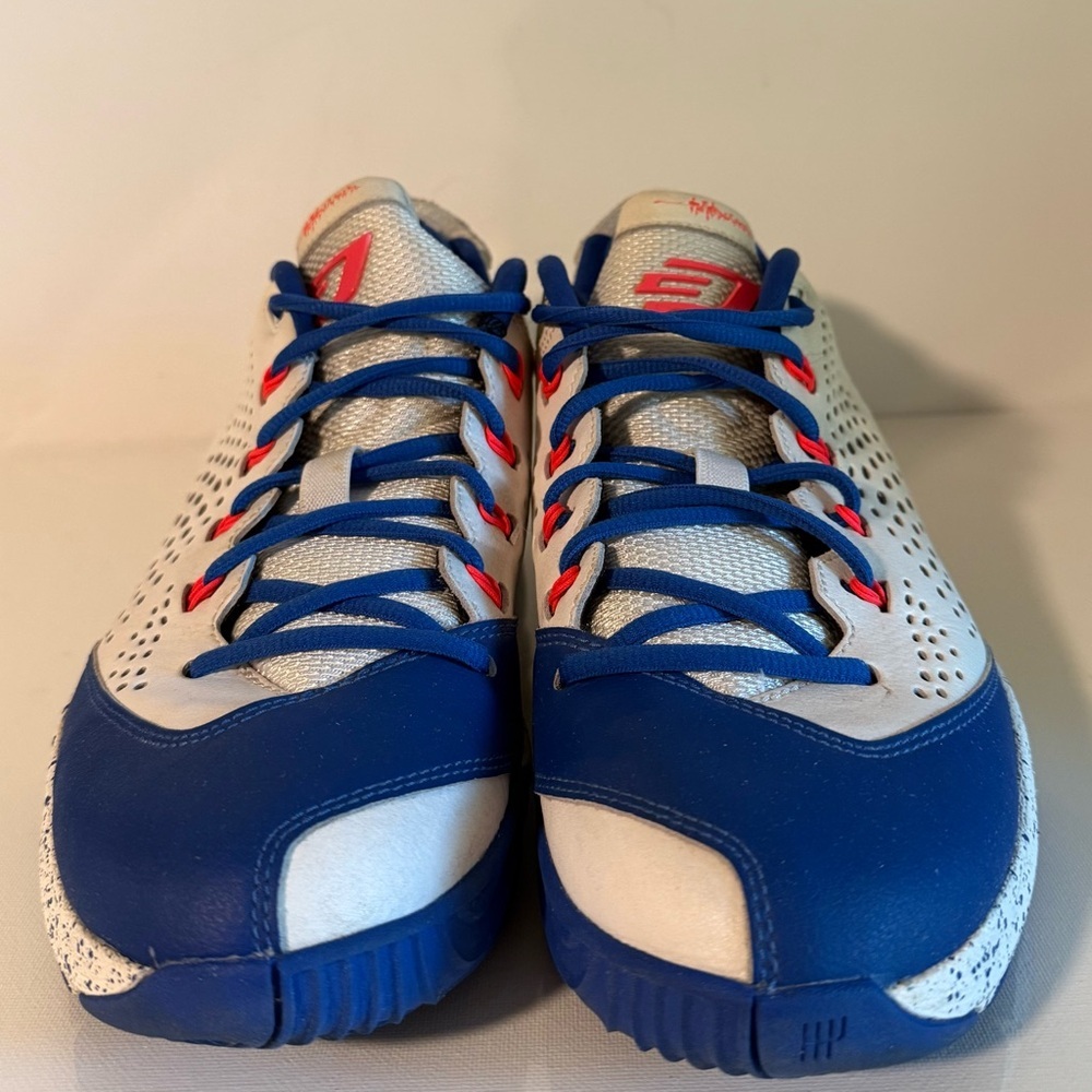 Nike Air Jordan CP3 7 VII AE NikeID Custom White Blue Red Size 9.5 - Picture 3 of 12